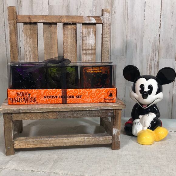 Brand New in Package Vintage Mickey Set of 3 Votive Holders from the Parks - Picture 2 of 12